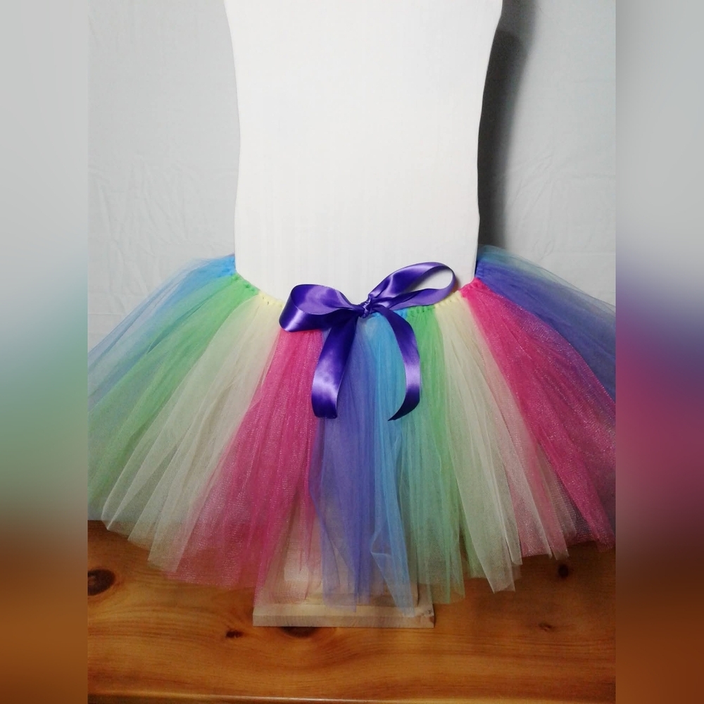 Charming Rainbow Tutu Skirt Handmade